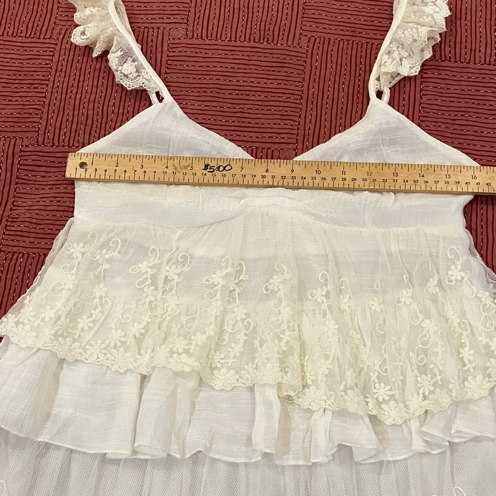 Cecico large Womens Lacey frilly camisole / blouse top - Picture 13 of 16